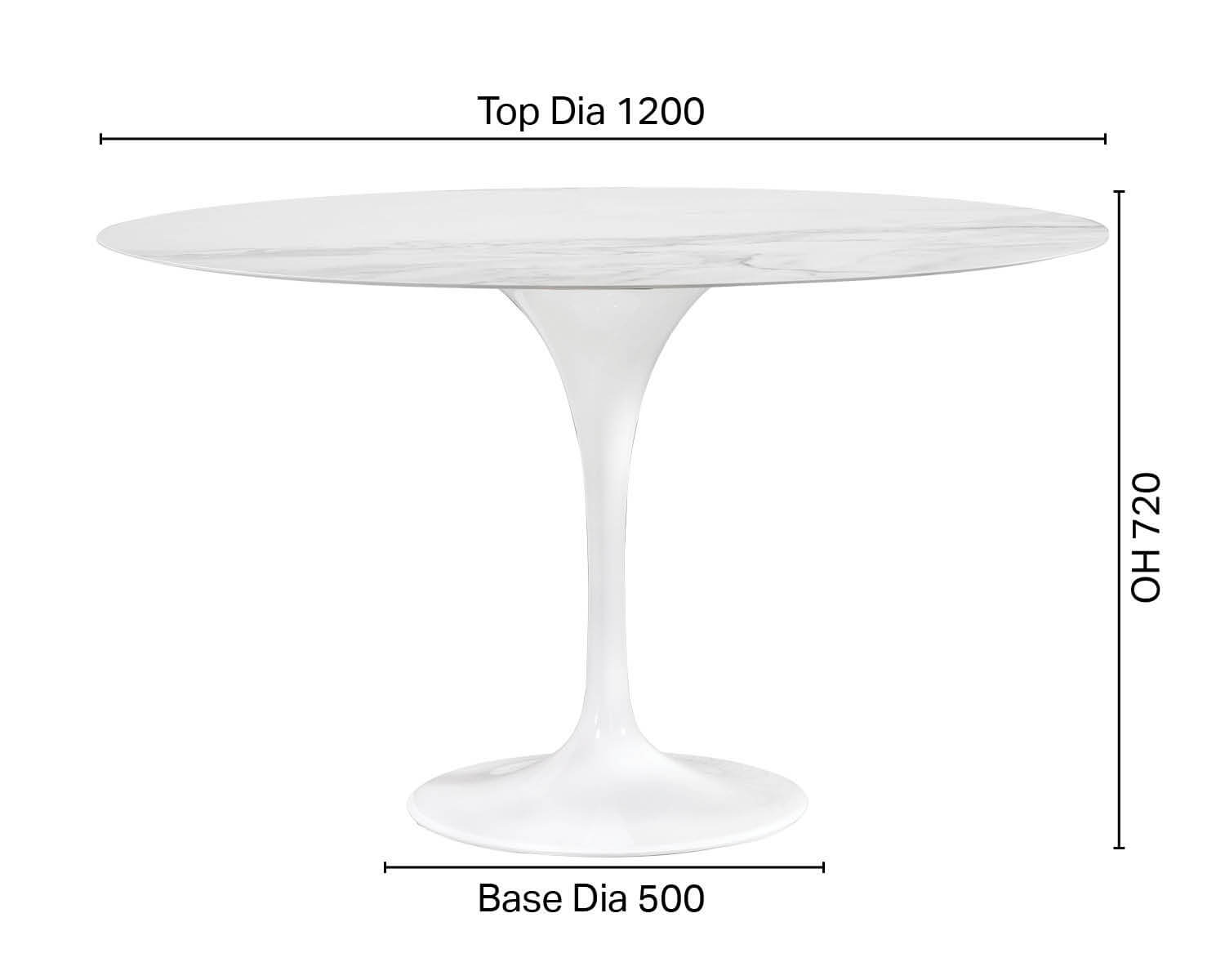 Sintered x Tulip Dining Table - Dia1200